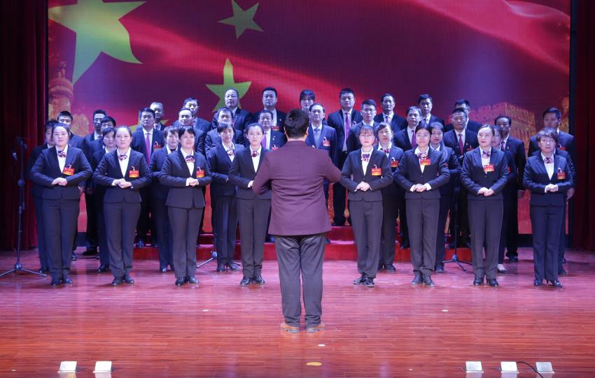 赢博线上平台,赢博（中国）2019年度工作动员大会---大合唱《团结就是力量》、《我爱你中国》